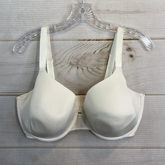 Warners Bra 40DD Full Coverage All You Need White Underwire Lightly Padded Comfy - Picture 1 of 7
